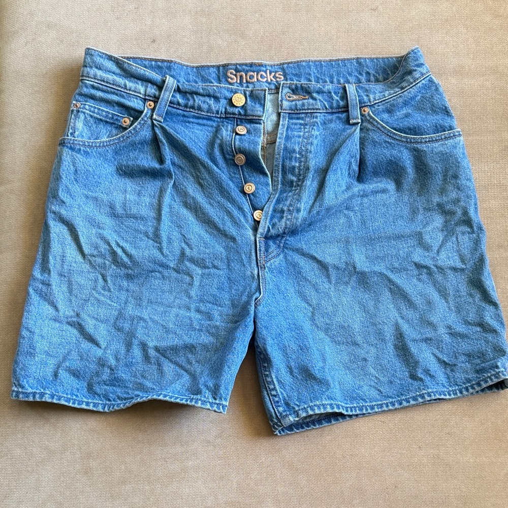 MOTHER Blue Jean Shorts